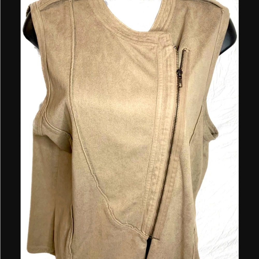 Ethereal Suede Zip Up Vest